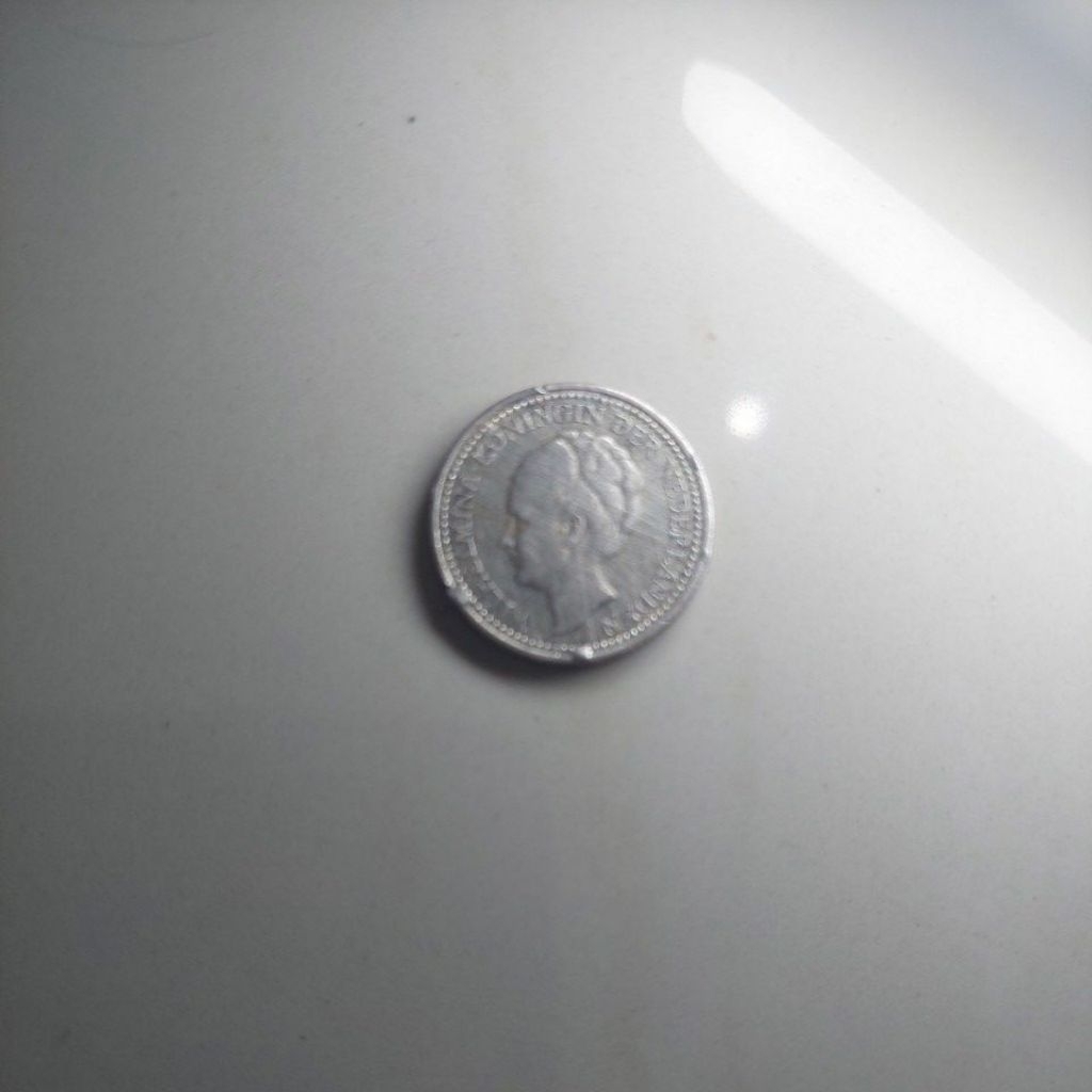 koin perak gulden belanda nominal 1/2 Gulden asli
