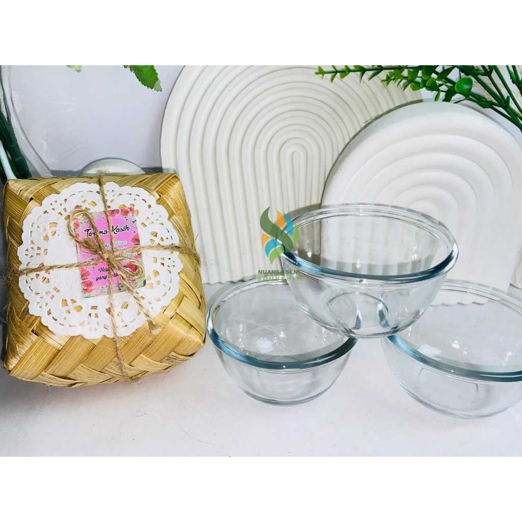 Souvenir Mangkok Dessert Kaca BIB3.75B Bening Polos Mangkuk Sambal Kaca Bulat Bening Polos