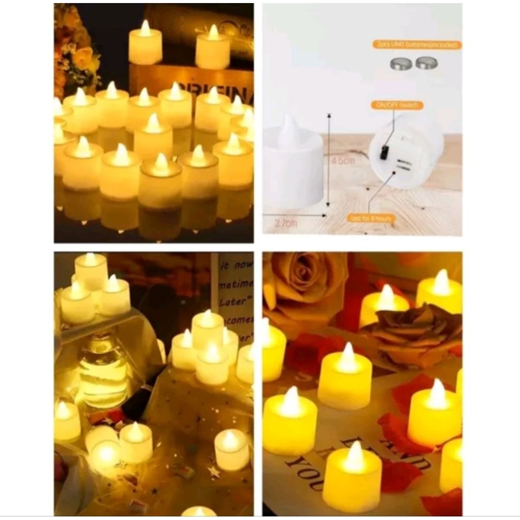 Lilin Elektrik / Lilin Lampu LED Elektrik Portable Baterai Warm White