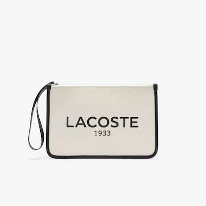 LACOSTE ORIGINAL STORE 100% - Heritage Canvas Pouch Bag