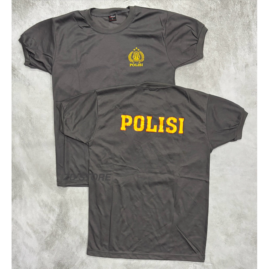 Kaos Polisi Coklat Super Tebel/Kaos Dalam Coklat Polisi Pendek