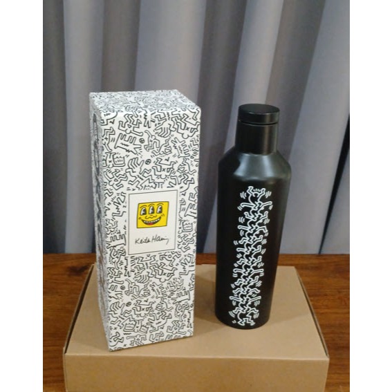 CORKCICLE KEITH HARING TUMBLER RED ART STREET SS BLACK CANTEEN 16OZ