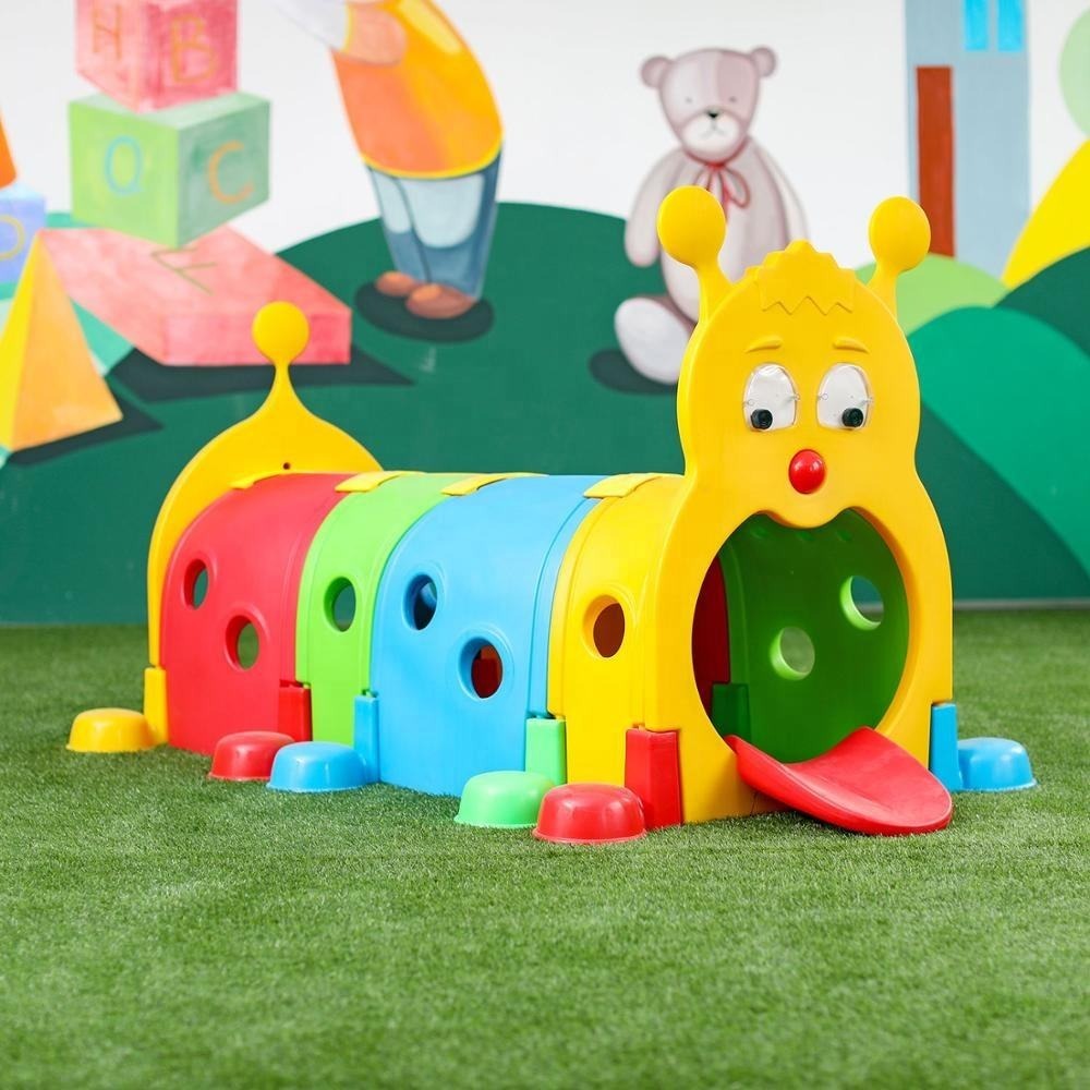 Mainan Terowongan Anak Caterpillar Tunnel Model Ulat Warna Kuning New