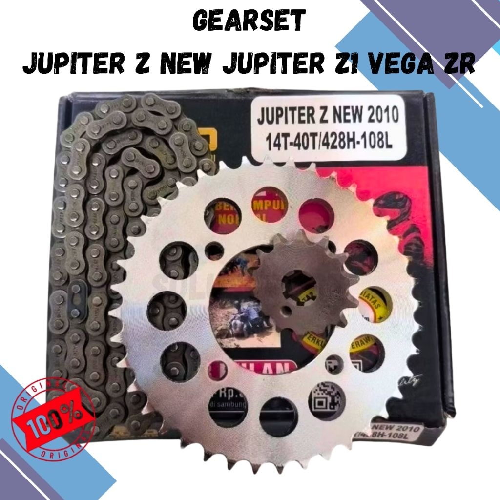 GEARSET GEAR SET JUPITER Z NEW Z1 VEGA ZR 14T/40T 428 H 108L ORIGINAL-MERK MACHO
