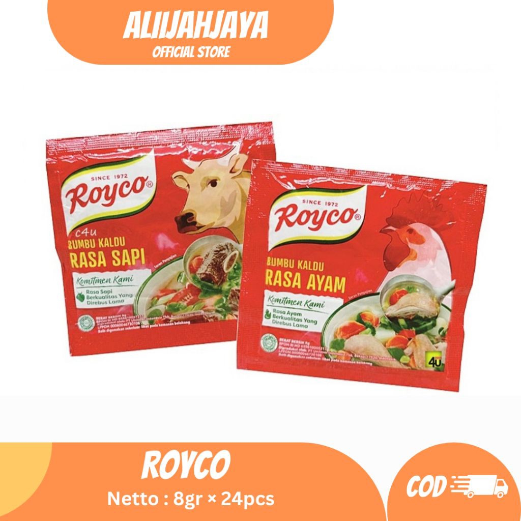 Royco 24 Sachet Royco Sapi Ayam Penyedap Rasa 8g Bumbu Masakan Alami Unilever Indonesia Rasa Gurih d