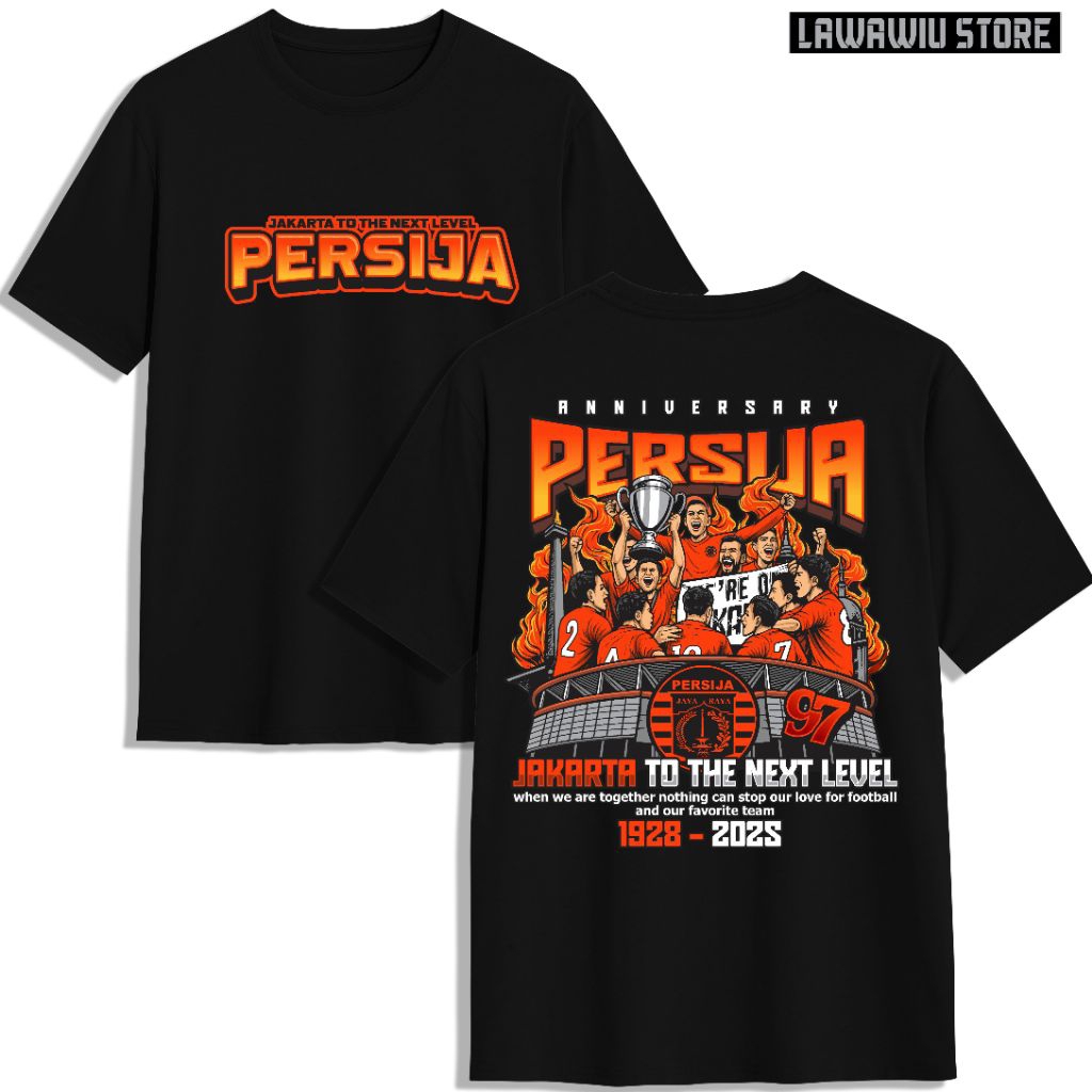 Kaos Anniversary Persija Jakarta Ke 97 Tahun Terbaru Cotton Combed 24s Kaos Casual Football Pria Dew