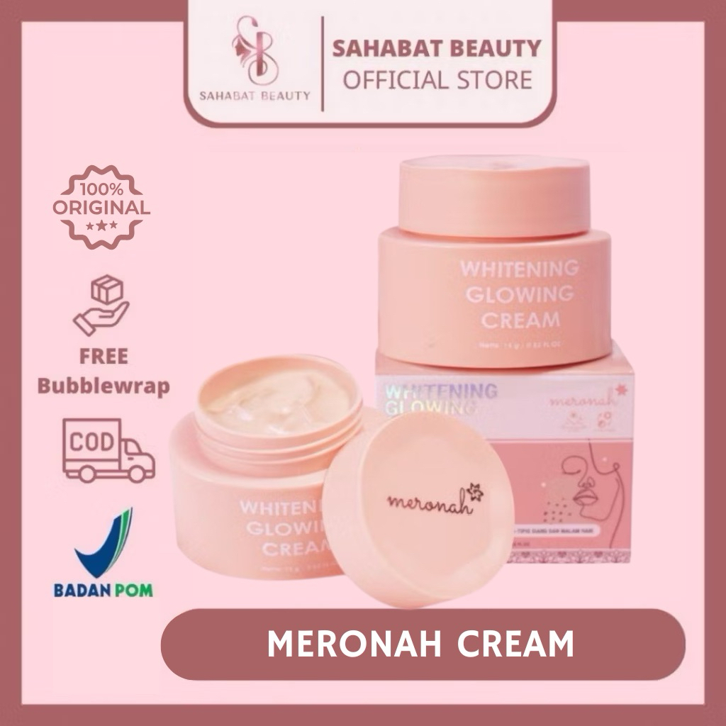 MERONAH GLOWING CREAM 2 in 1 ORIGINAL READY ALL PRODUK MERONAH