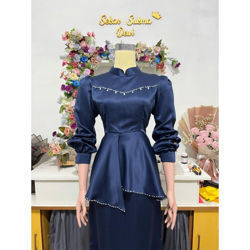 dress melayu satin semi duyung