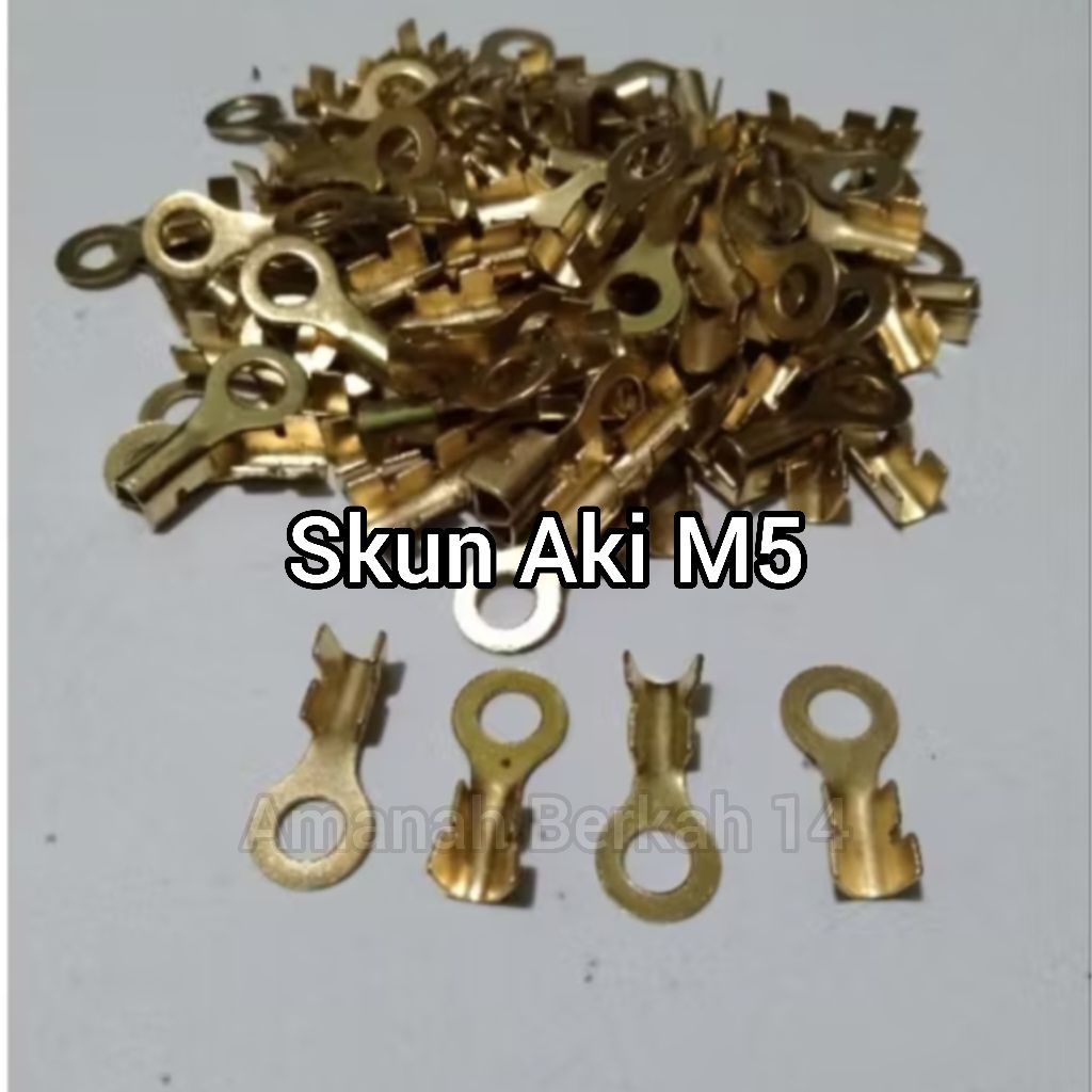 Terminal Skun Bulat Ring M5 | Skun Bulat Aki M5 | Skun Kabel Ring M5 Baut 8 | Skun Sekun Terminal Ri