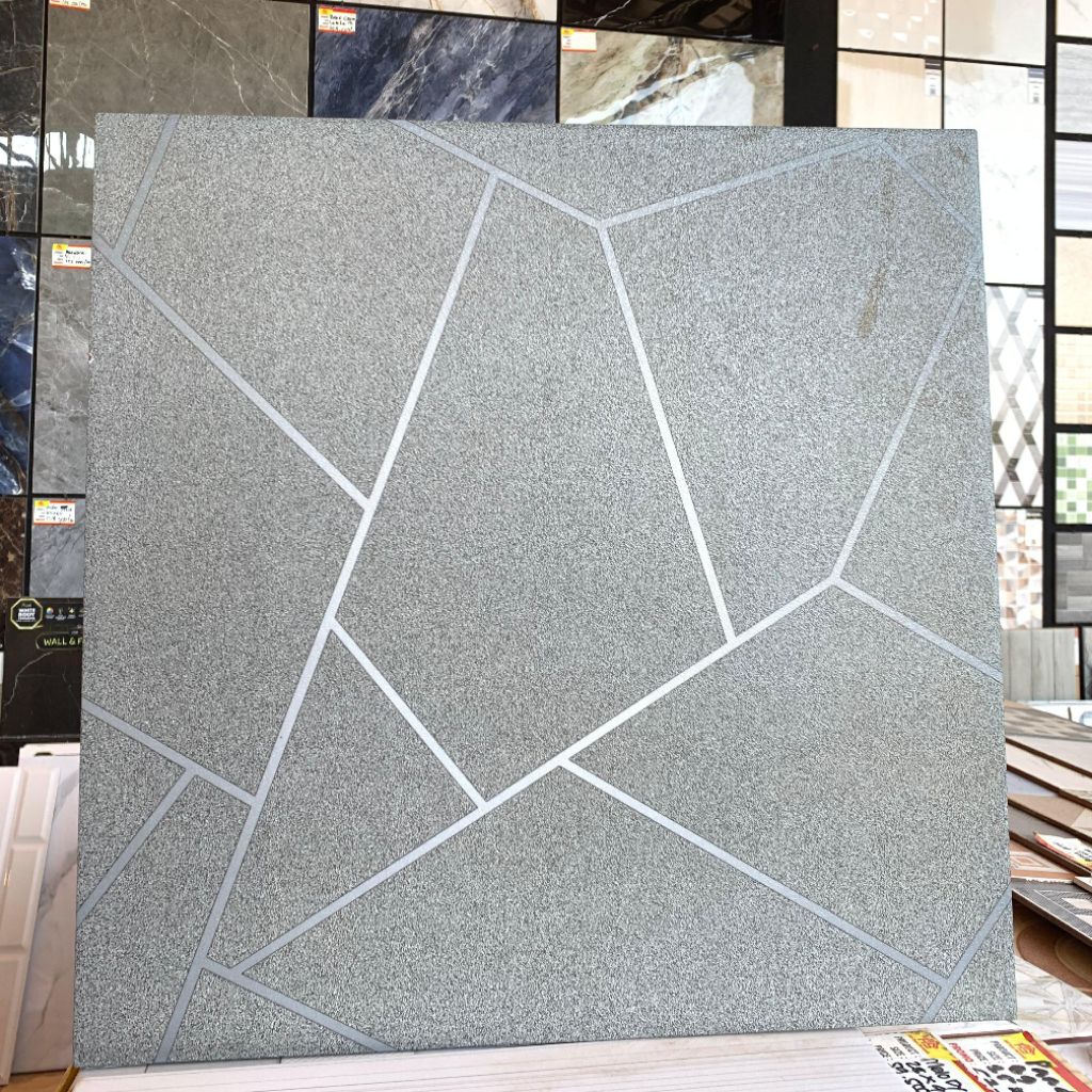 Keramik Kasar Rustic 50x50 Zeus Abu (BACA DESKRIPSI SEBELUM MEMBELI)