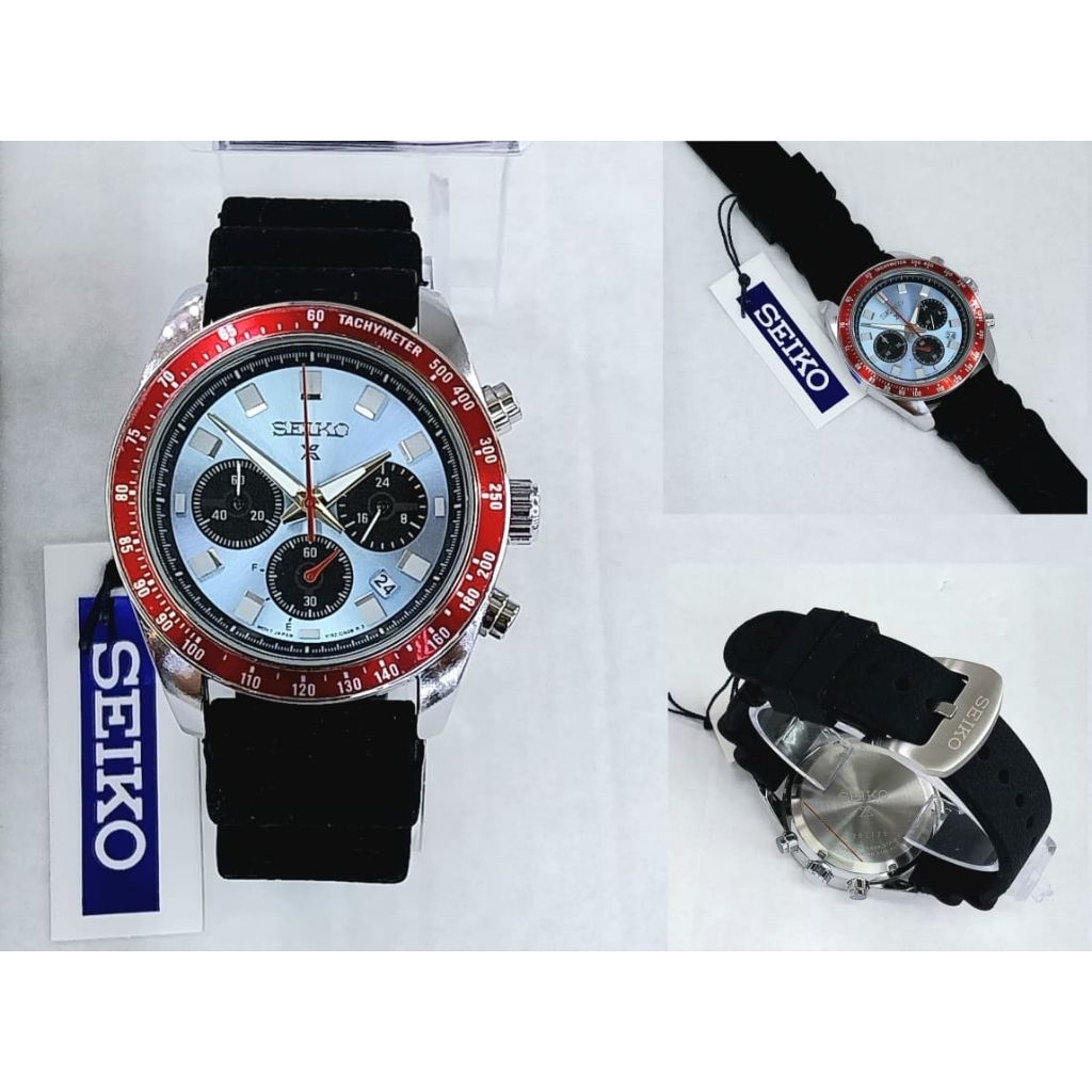 GROSIR TERMURAH...Jam Tangan Pria Keren New SEIKO PROSPEX CHRONOGRAPH & TANGGAL AKTIF Strap Rubber G