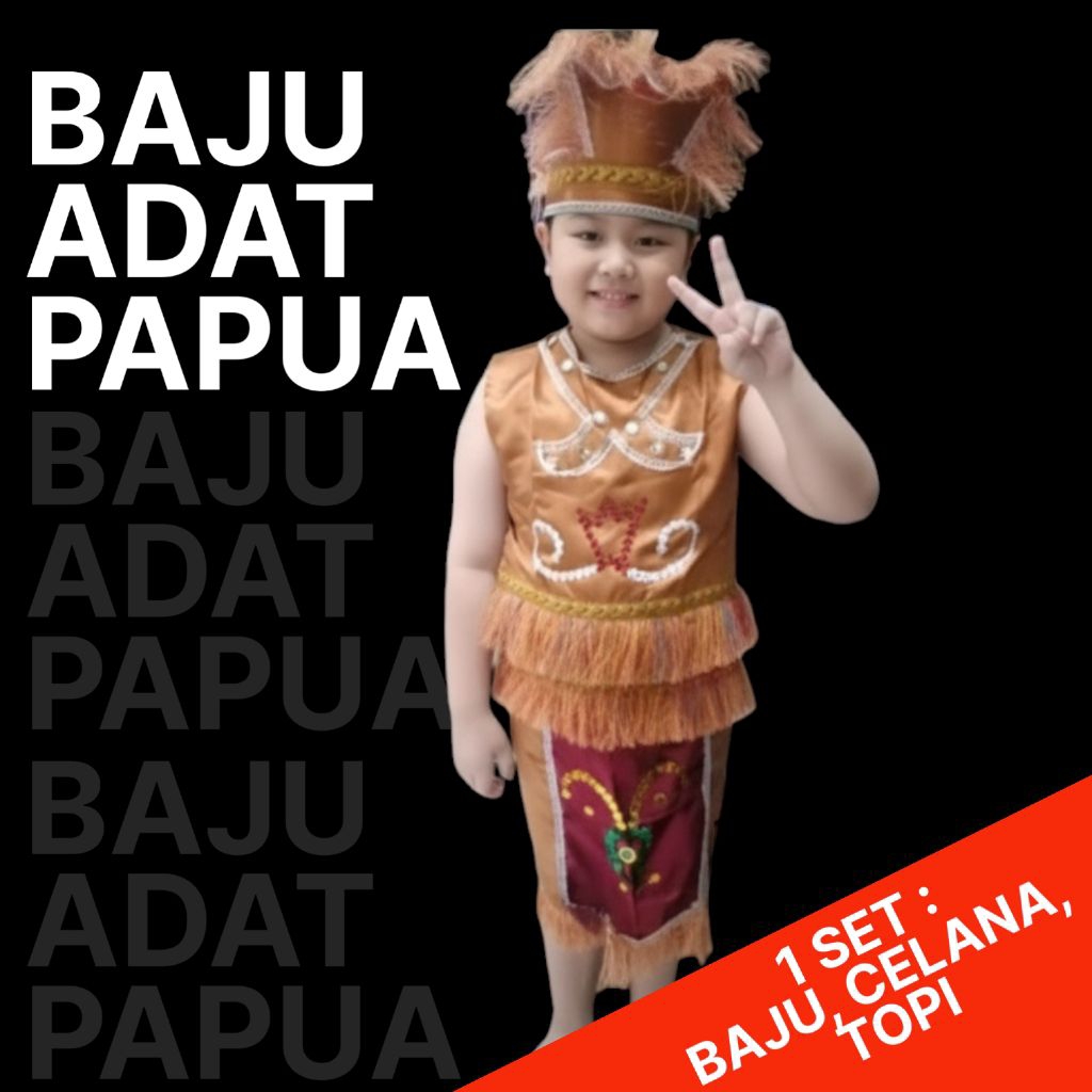 Baju Adat Papua / Baju Adat Papua Anak Laki / Baju Papua Anak Cowok / Baju Papua Cowok