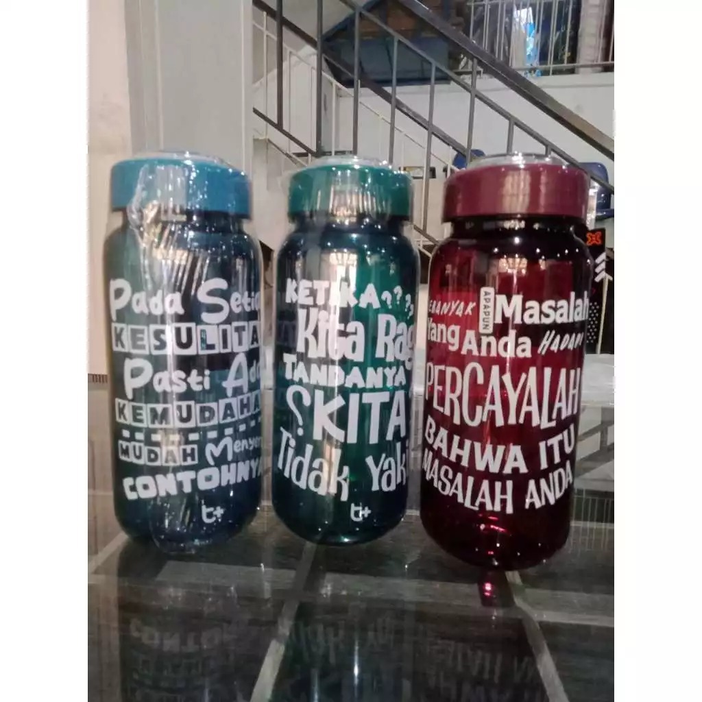 TECHNOPLAST Quotes Sport Bottle / Botol Minum Kata-Kata Kreatif 670ml