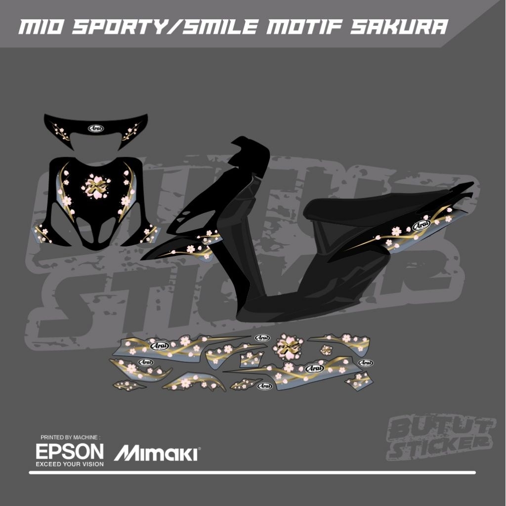 STRIPING TRANSPARAN MIO SPORTY ARAI SAKURA