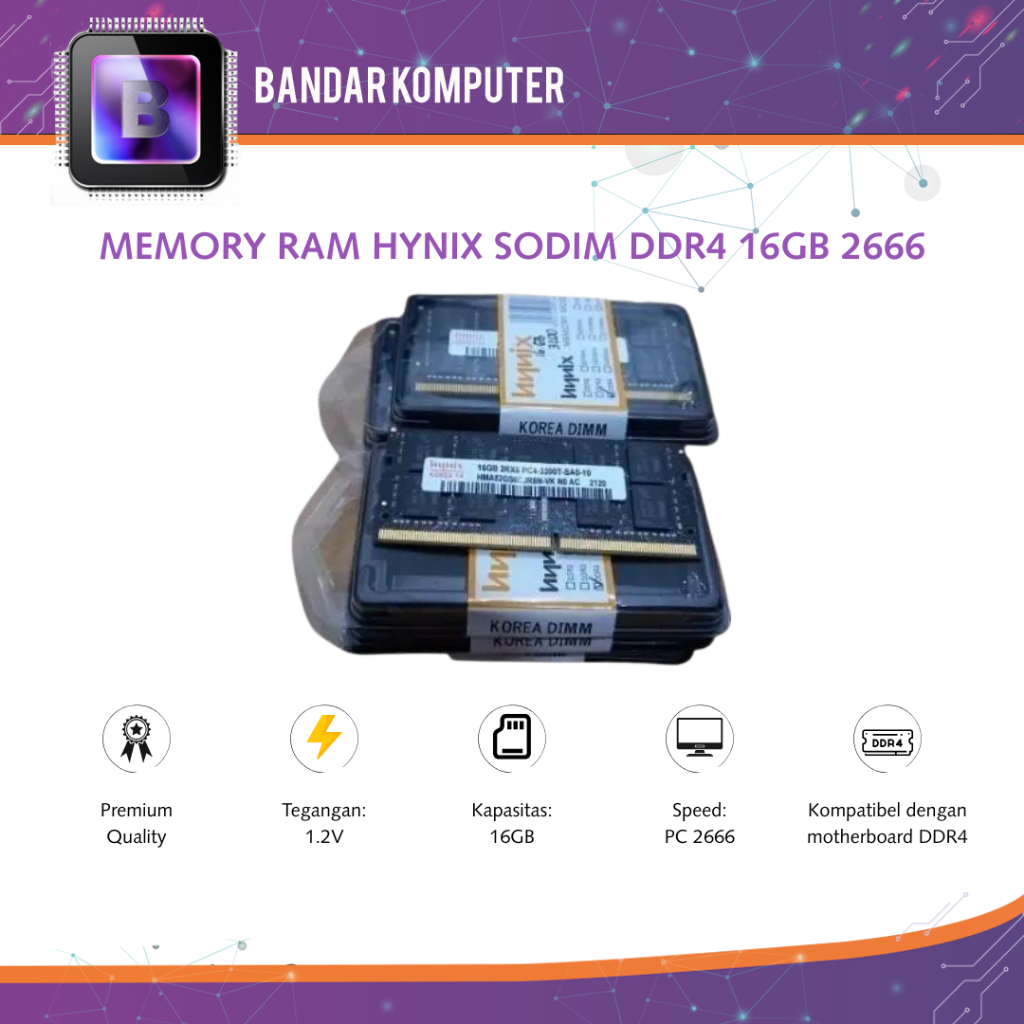 MEMORY RAM HYNIX SODIM DDR4 16GB 2666