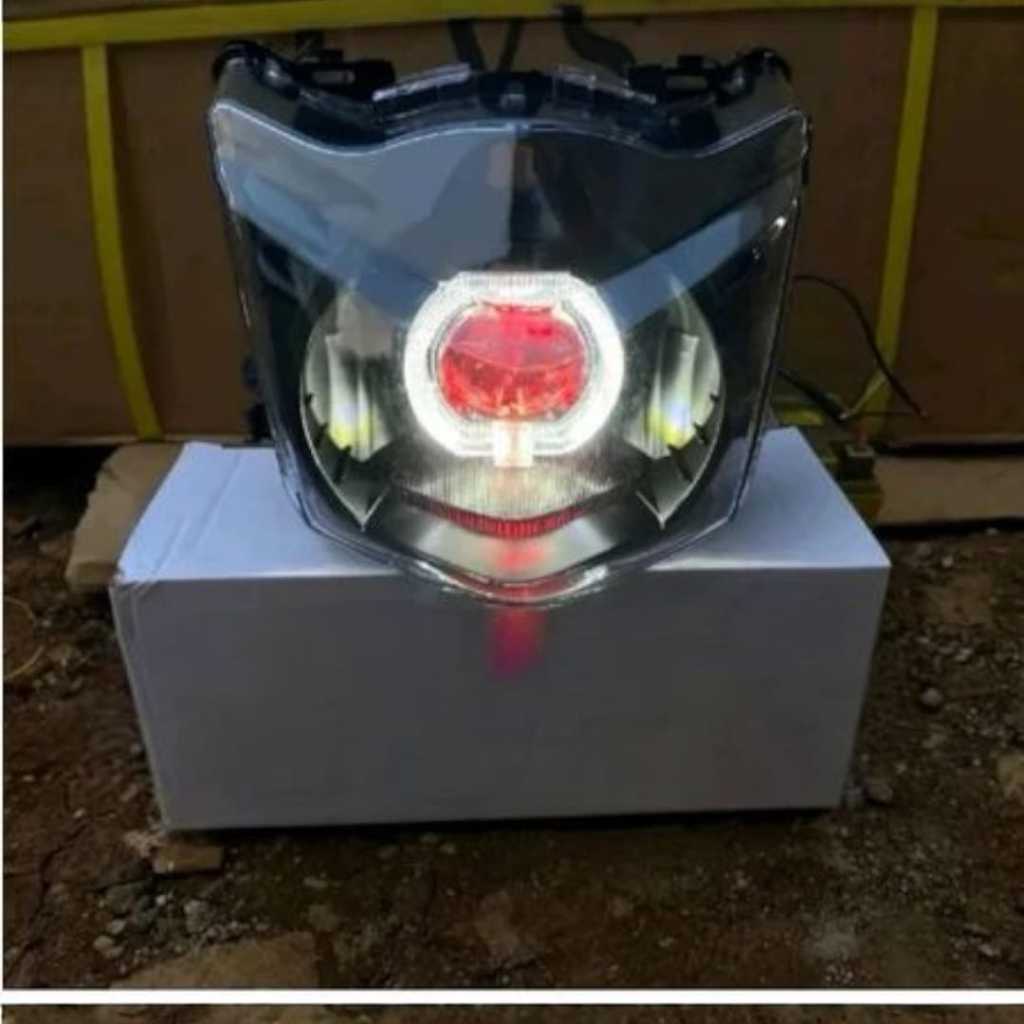 PAKET FULLSET LAMPU DEPAN BILED BEAT KARBU SUPER TERANG