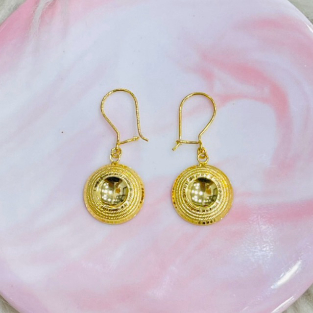 anting bulat terbaru simple elegant emas asli kadar 700