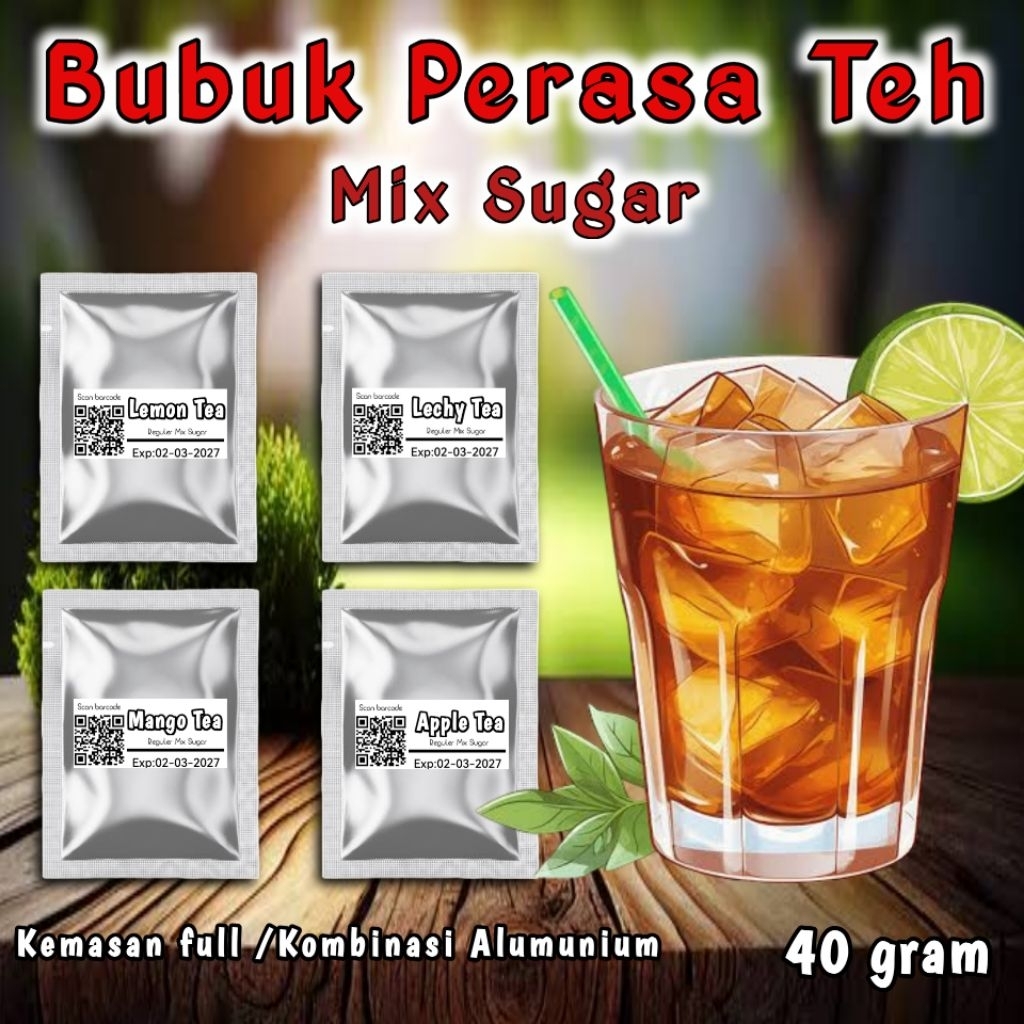 Serbuk Perasa Teh 40gr Untuk Cup Jumbo Bubuk Minuman Perasa Teh Aneka Rasa Buah