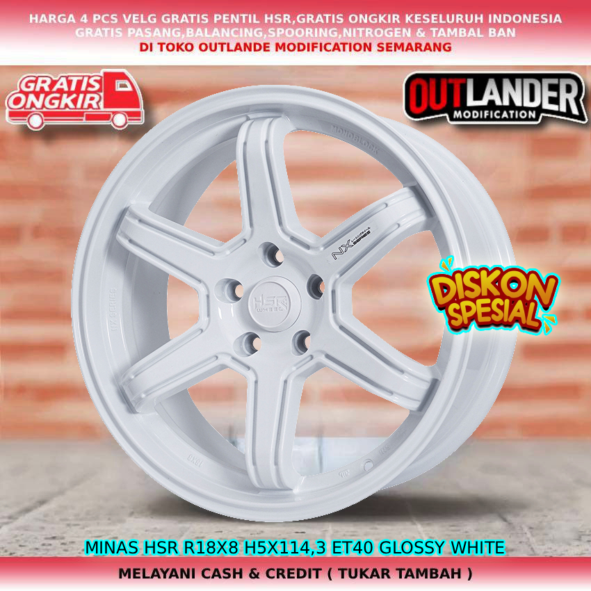 Velg racing mobil Reborn| Zenix| Venturer| Alphard| Vellfire| Voxy| Camry| dll velg hsr minas R18