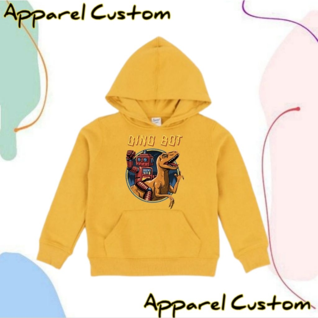 Hodie anak motif dino bot