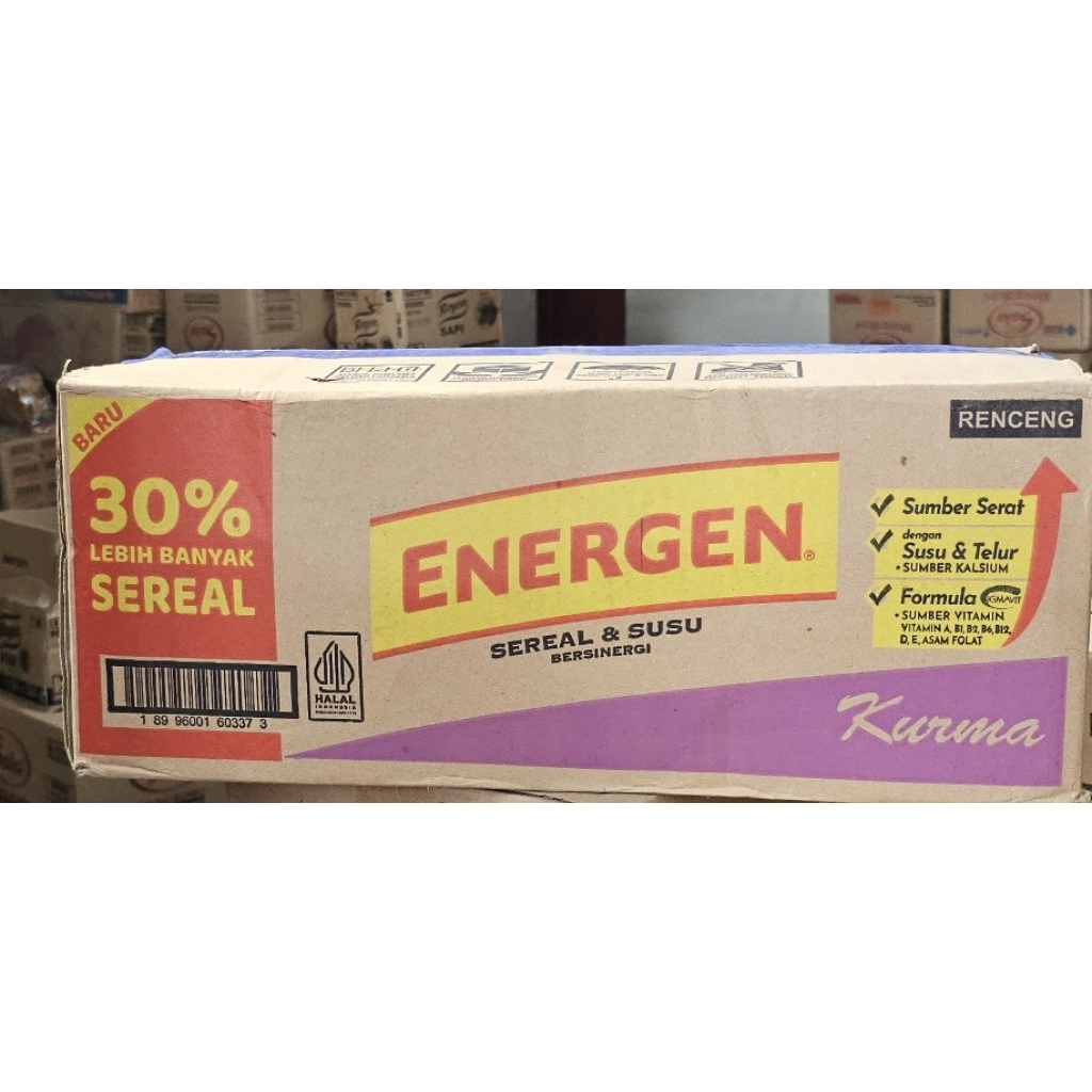 Energen Kurma Renceng 30 gram [ 1 Dus Isi 160 Sachet ]