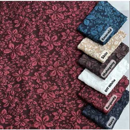 Kain Jaguar Embos Fukuro / Bahan Jacguard Embos Original Import Premium / Kain Meteran Murah