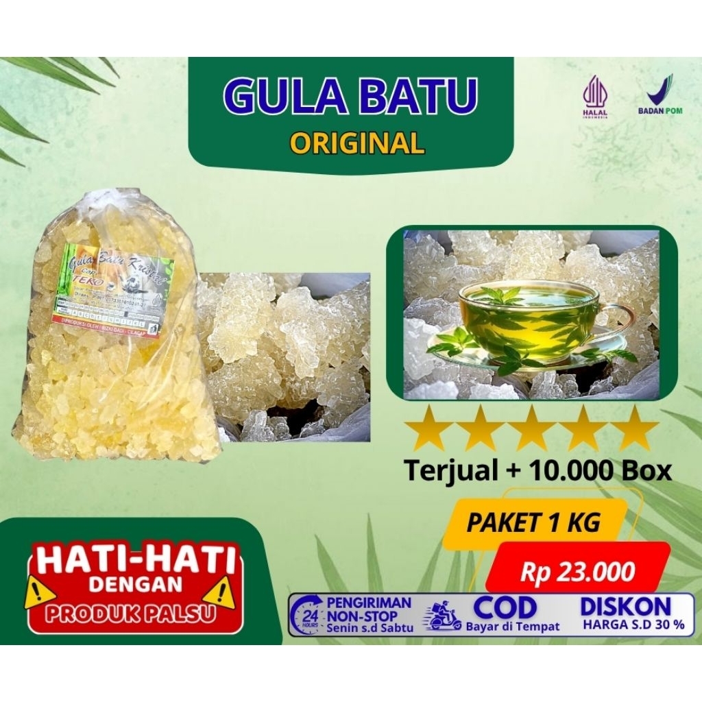 Gula batu Kristal organik 1kg