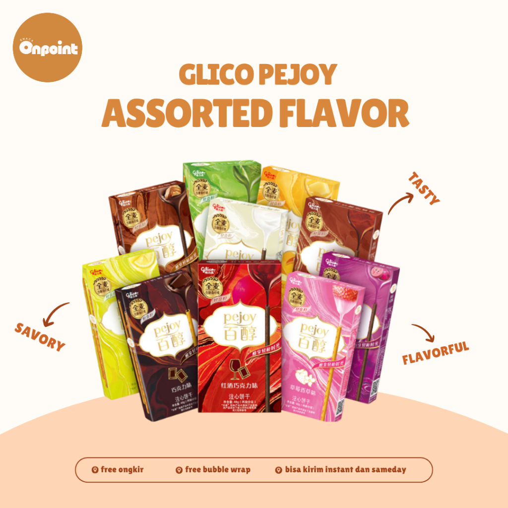 Glico Pejoy Assorted Flavor 48gr | Snack Pejoy Import Aneka Rasa pejoy import pejoy china pejoy impo