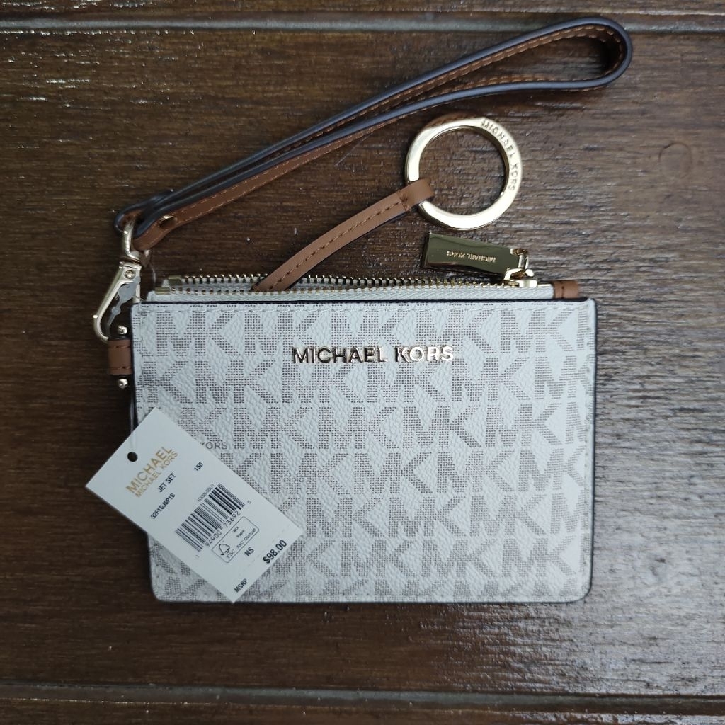 NEW Michael Kors card wallet dompet STNK vanilla signature