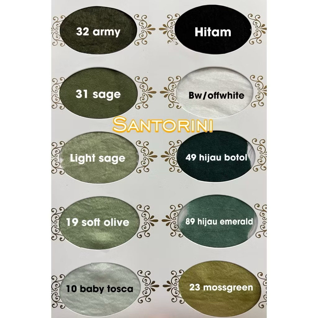 KAIN SANTORINI PREMIUM SATIN SILK SILKY PREMIUM