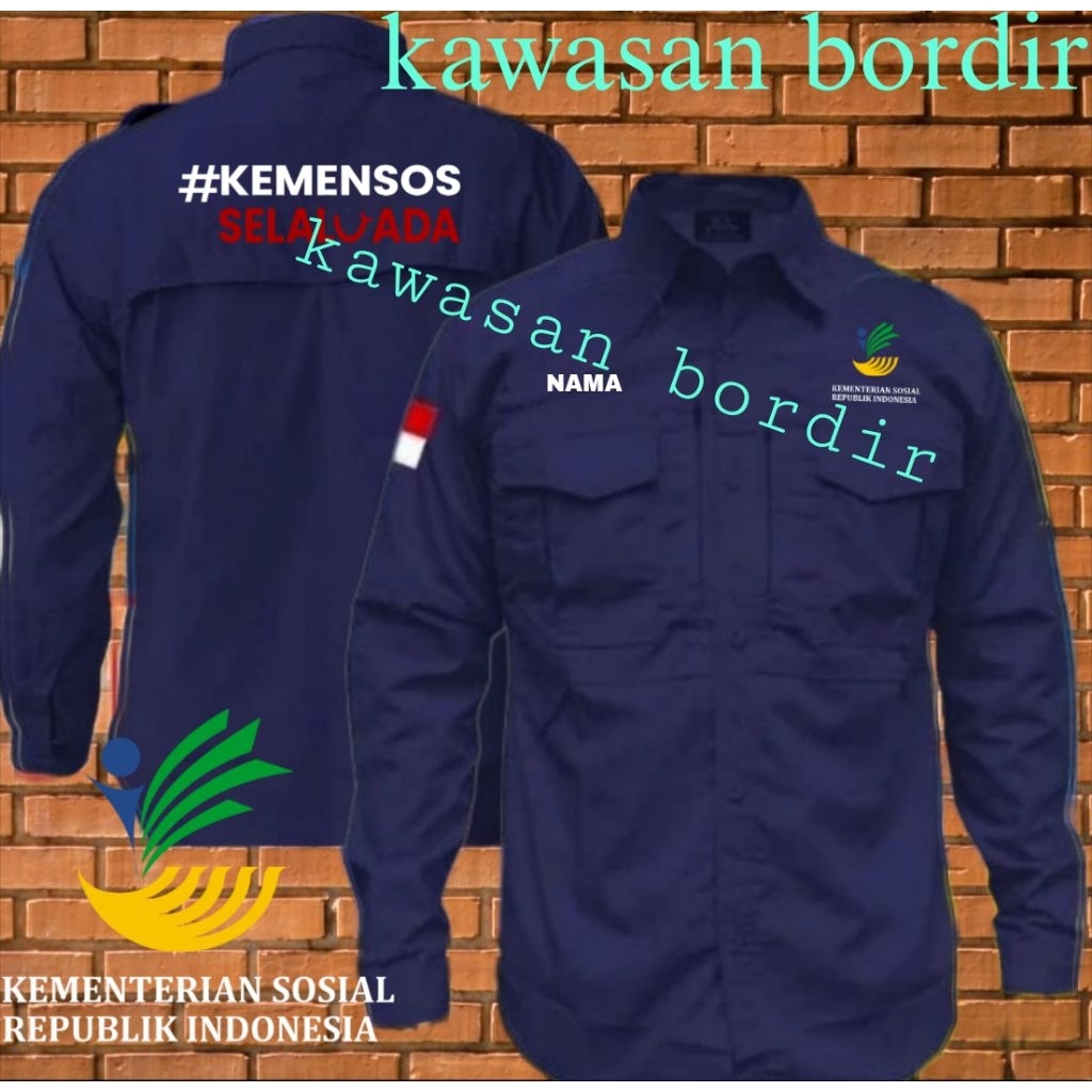 Premium kemeja tactical kemensos selalu ada kemeja Kemensos seragam Kemensos baju Kemensos pdh Kemen