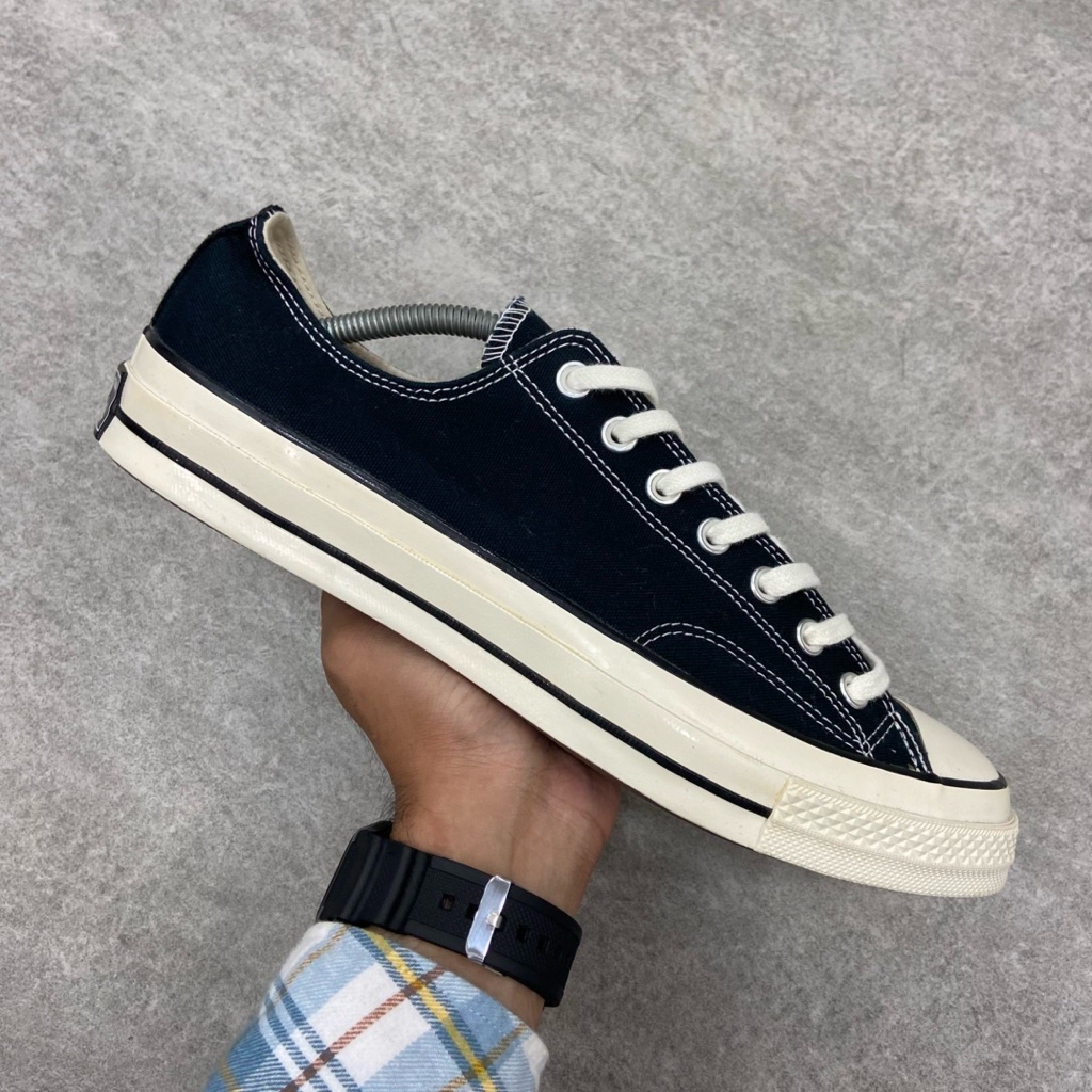 [Size 45] Converse Chuck Taylor All Star 70S Low Black White Second Original Kondisi Seperti Beli Ba