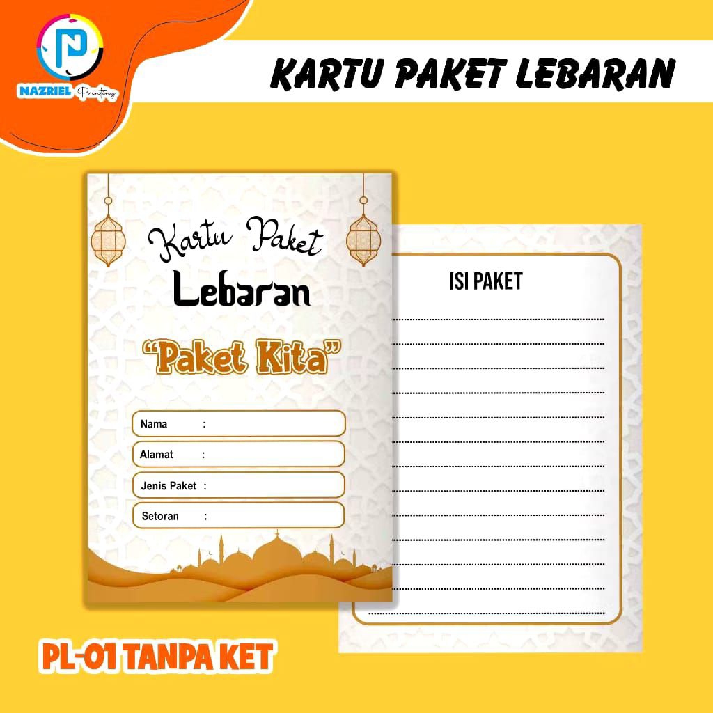 Kartu Iuran Paket Lebaran Full Color [Kode PL] Harian/Mingguan/Bulanan Kartu Kita