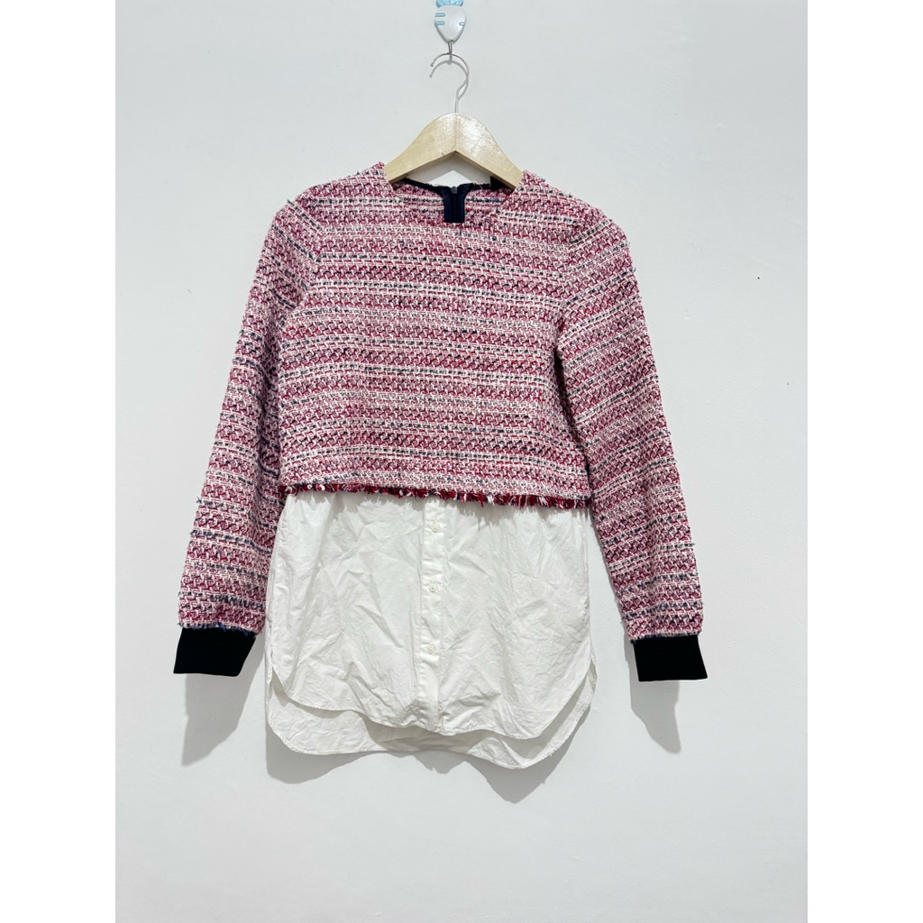 blouse zara tweed original