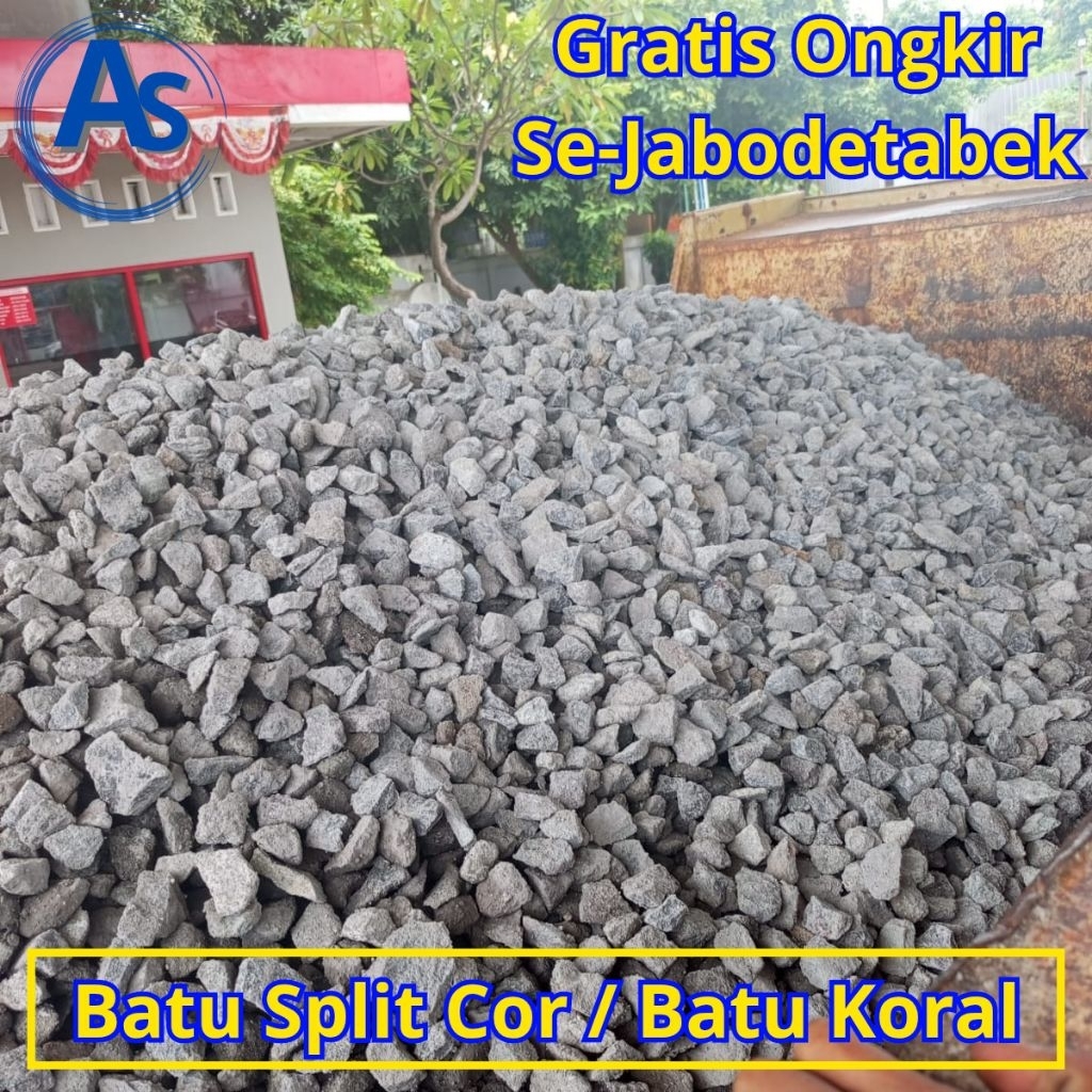 batu split cor / batu koral / batu split untuk pengecoran