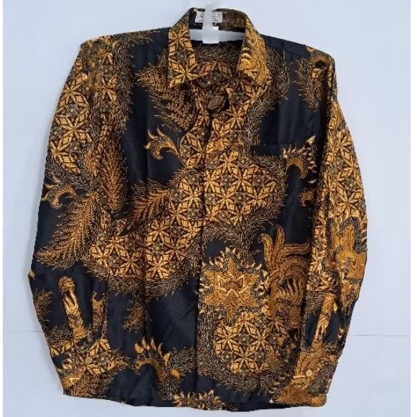 Kemeja Batik Pria Premium Lengan Panjang Motif Parang Phoenix Elegan – Bahan Satin Halus