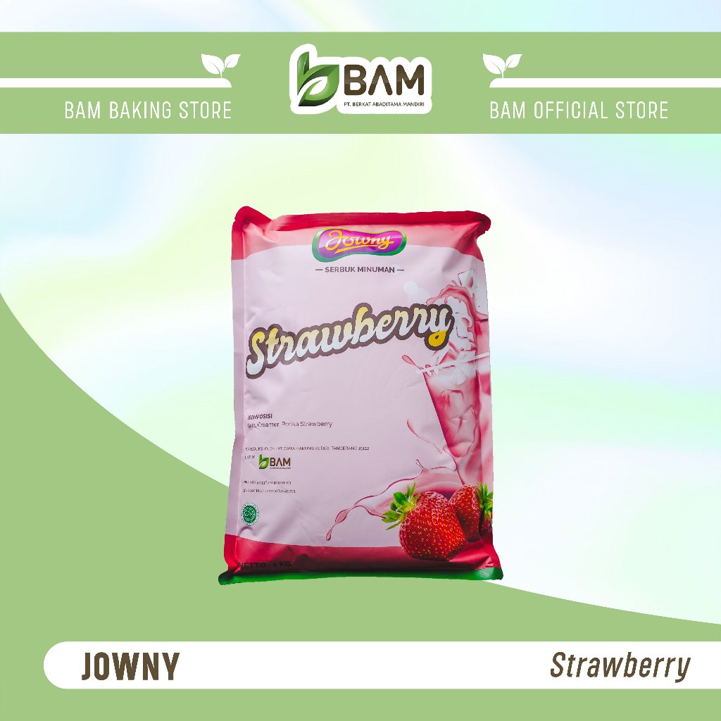 JOWNY STRAWBERRY 1KG  minuman bubuk (premix) minuman instan