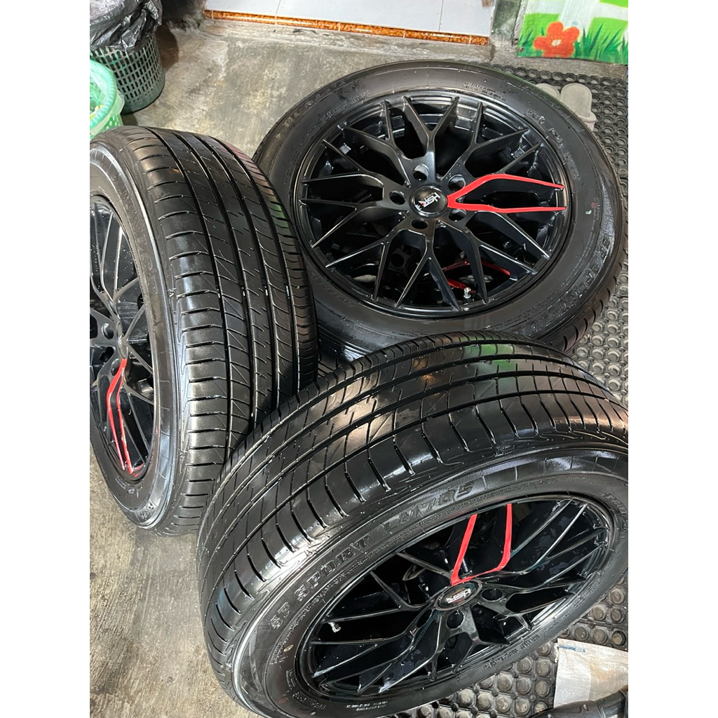 velg ring 17 HSR+Ban dunlop Lm 705 bekas rasa baru