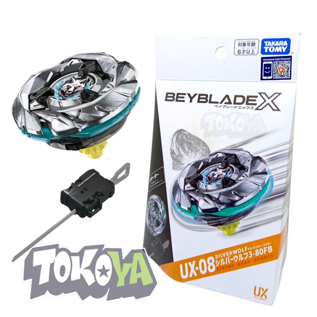 Silver Wolf UX-08 3-80 FB Beyblade X Takara Tomy Original