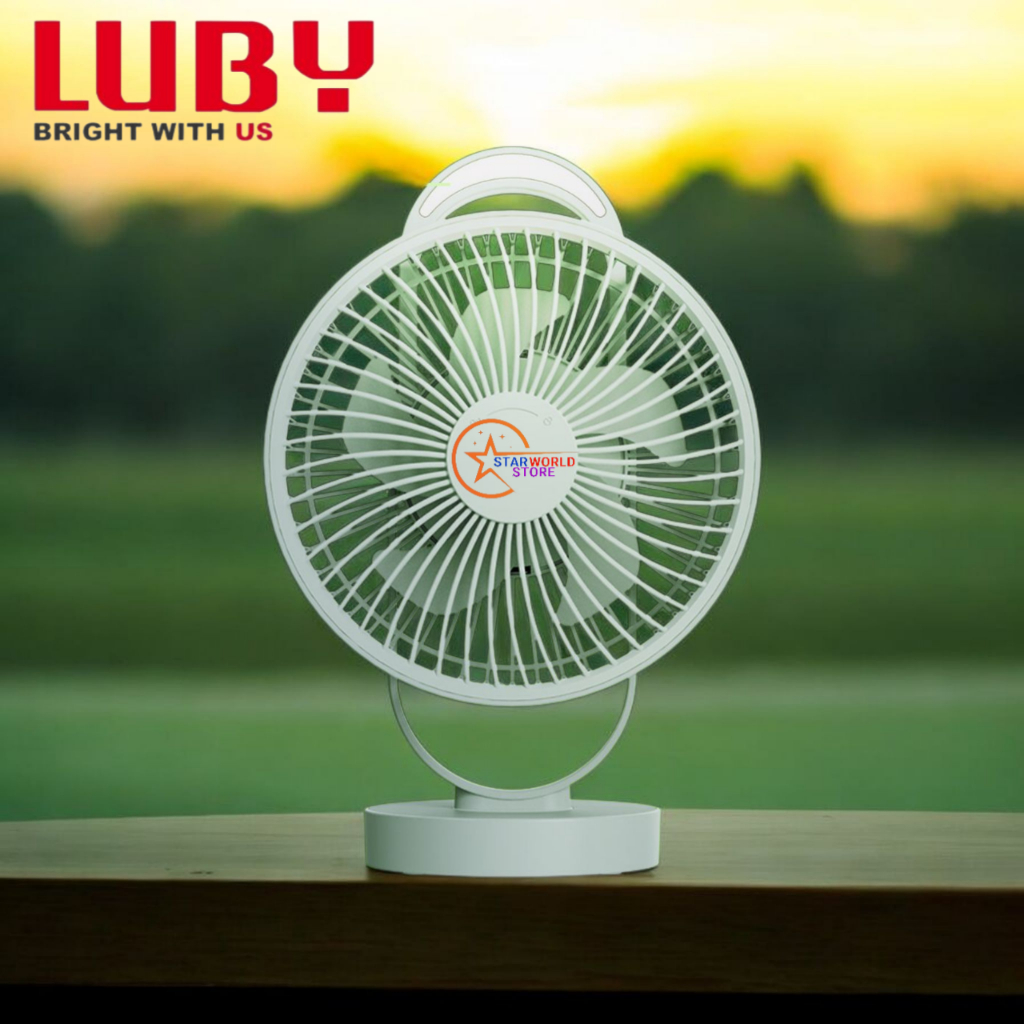 Kipas Angin Meja/Dinding Portable LUBY L-699 2in1 Dengan Lampu LED Lampu Tidur Kipas Angin Lipat USB