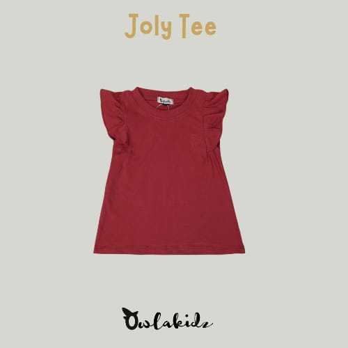 OWLAKIDZ - JOLY TEE RED BLUSH - Atasan anak perempuan - kaos anak perempuan