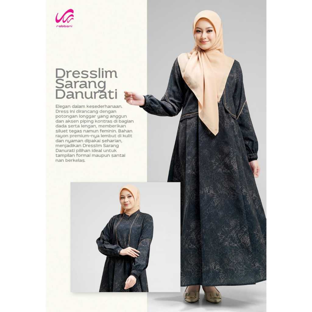 DANURATI Dresslim Gamis Sarimbit Coupele Rabbani Dewasa Remaja Motif