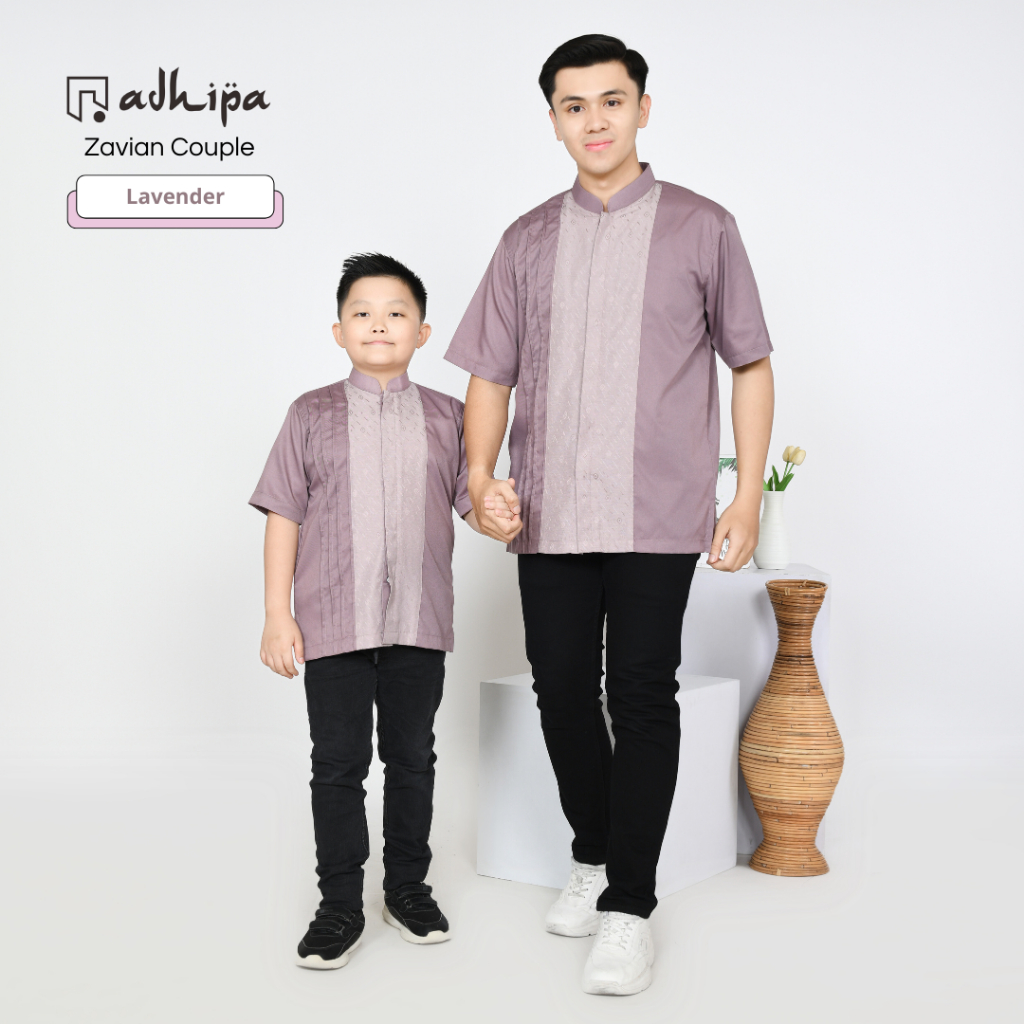 Adhipa Koko Couple Ayah Anak Zavian Reborn warna Ungu Lavender Lilac