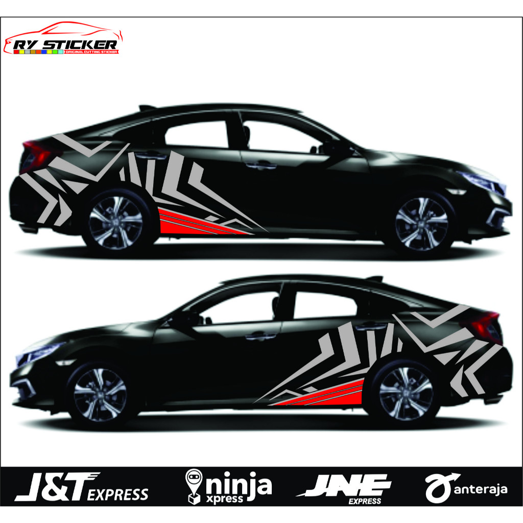 Stiker Mobil Lancer sedan corolla vios Stiker Cutting Lancer Model Racing dll