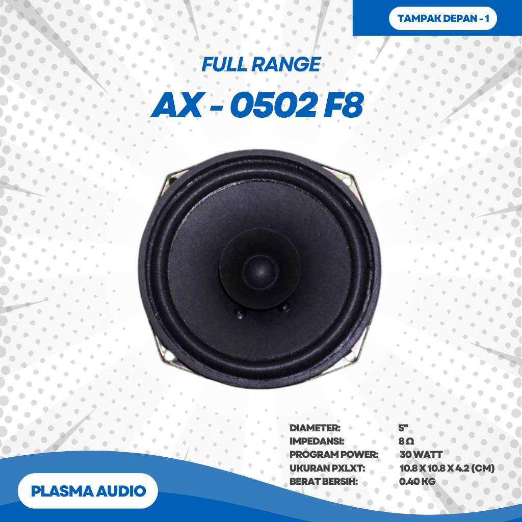 AUDAX - Speaker Pasif 5" Audax AX-0502 F8  Full Range / Speaker 5 Inch