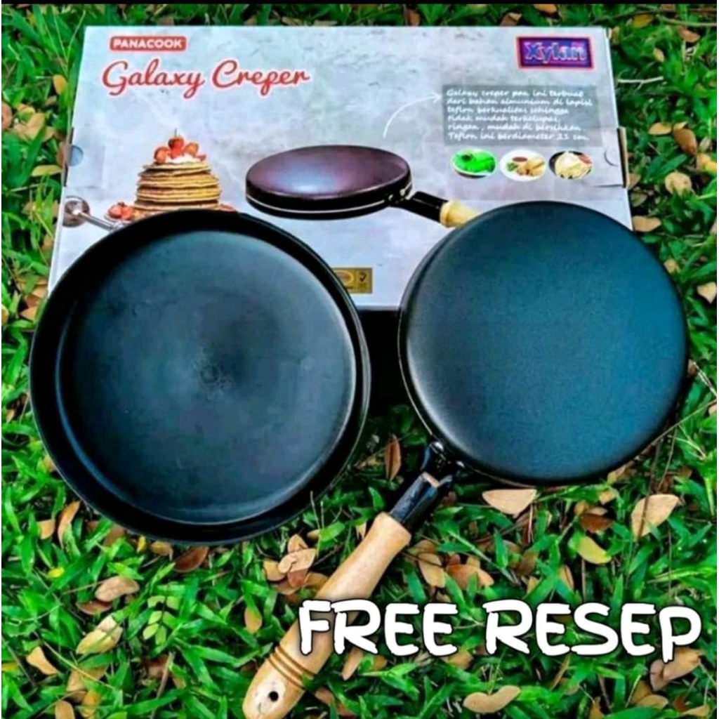 Paket Lengkap Teflon Risoles Anti Lengket Teflon Kulit Lumpia [22cm] Wajan Walik Crepes