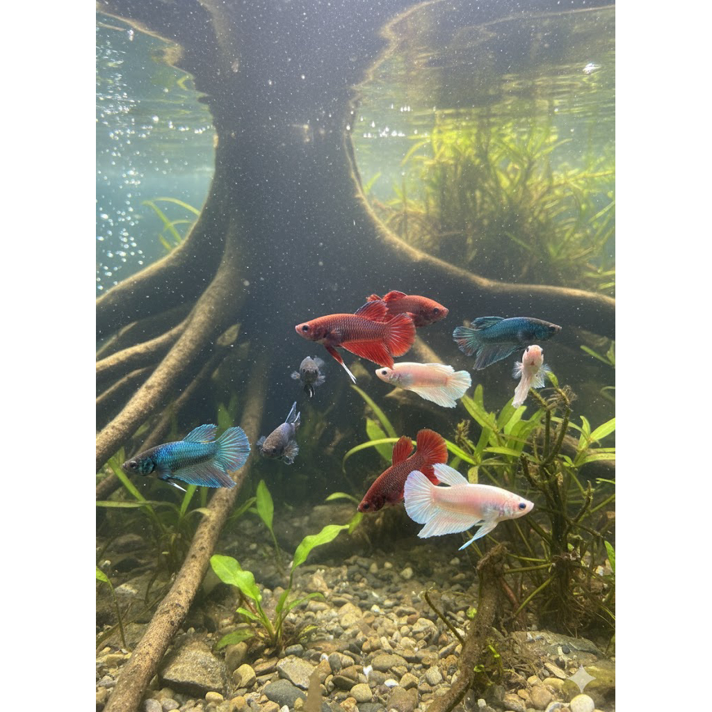 Ikan cupang Warna mix paket 10  ekor murah