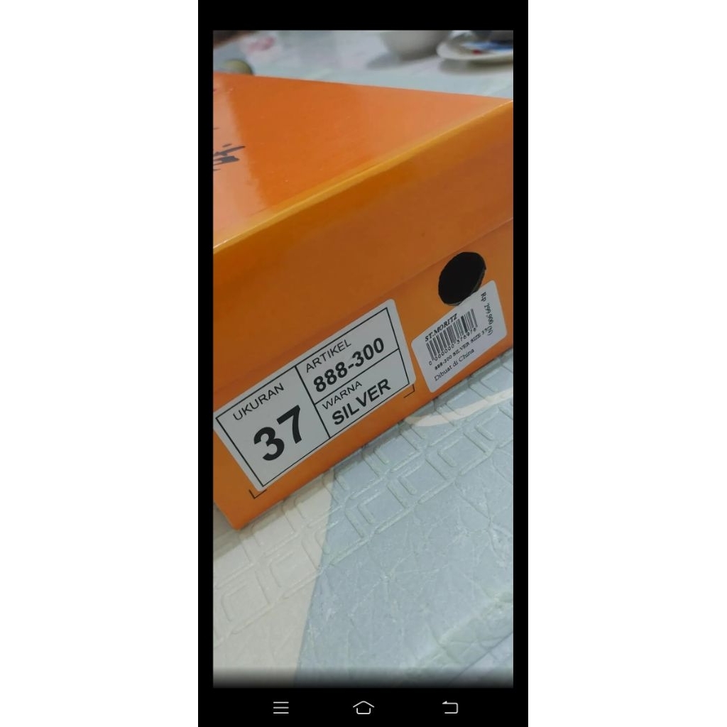 Preloved sepatu Heels Wanita ST. Moritz Silver Elegan | Mule Hak 5cm Pesta Kondangan