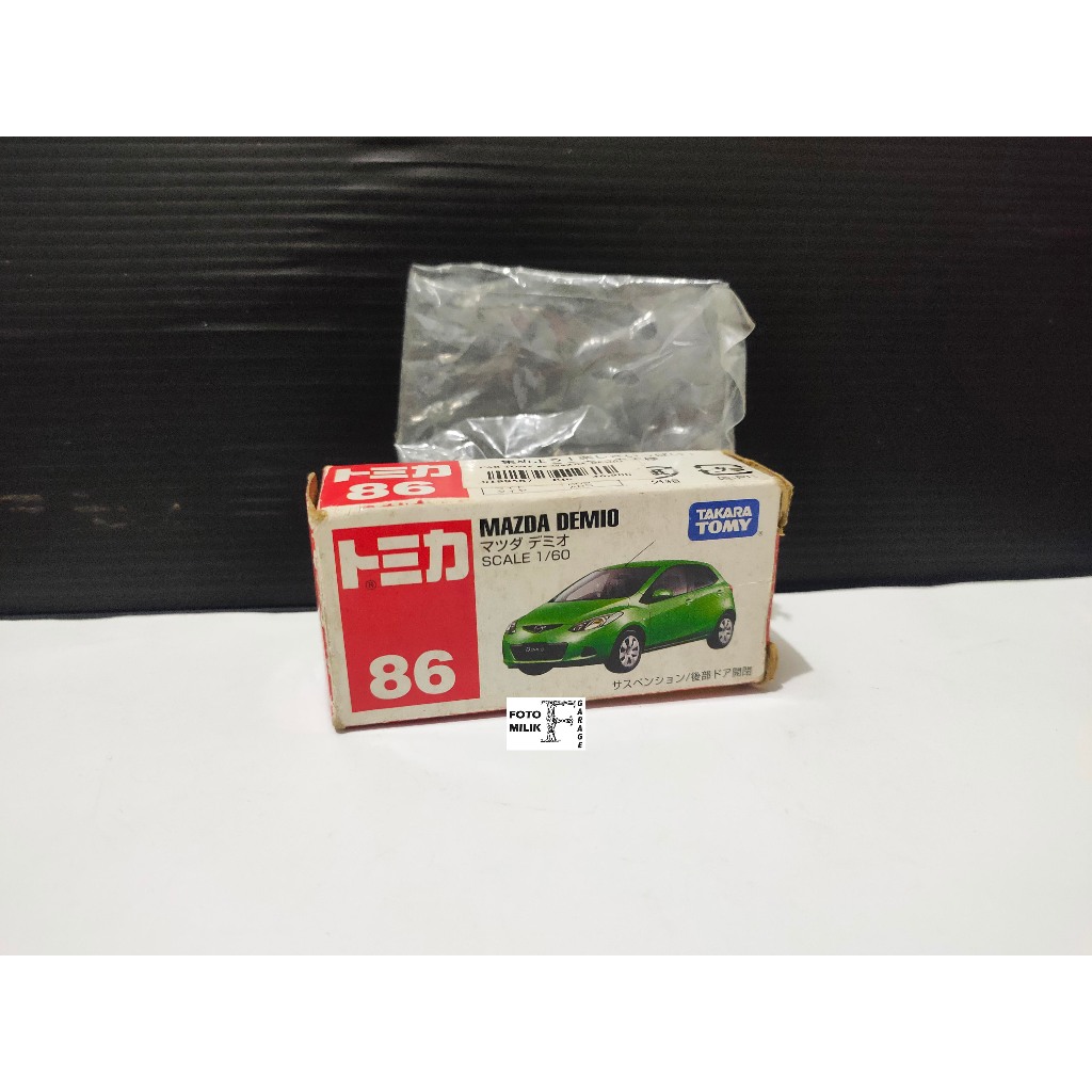 BOX ONLY Tomica 86 Mazda Demio Mazda 2 Non Skyactive Green Hijau
