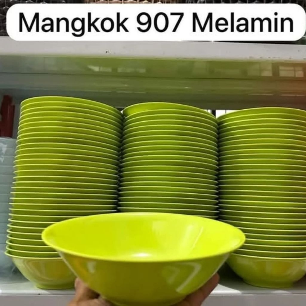 Mangkok Melamine Meishing Type 907 1 lusin isi 12pcs / Mangkok Melamine 907 Bahan Tebal